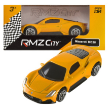 Машина металлическая RMZ City 1:64 Maserati MC 2020, без механизмов, желтый цвет