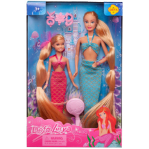 Игровой набор Кукла Defa Lucy Русалочки: мама в бирюзовом наряде и дочка в розовом наряде, игровые предметы