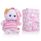 Мягкая игрушка BUDI BASA Кошка Ли-Ли BABY в полосатой пижамке, 20 см