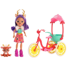 Игровой набор Mattel Enchantimals с питомцем и транспортным средством Велосипедисты