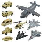 Набор игровой Junfa Военный аэродром (собери сам) (паркинг, самолеты, военная техника, аксессуары), в коробке