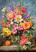 Пазл Castorland 1000 деталей Цветы, живопись, средний размер элементов 1,9×1,7 см