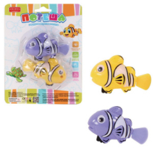 Игрушка для ванной заводная Junfa Рыбки Потеша 2шт (фиолетовая и желтая)