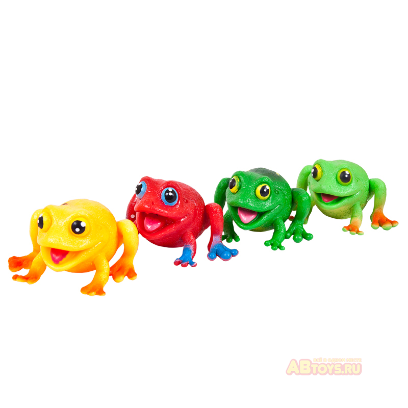Игрушка-антистресс Junfa Мялка с шариками "Лягушка-сквиши", 4 цвета в ассортименте, 12 шт в дисплее