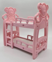 Мебель для кукол TOY MIX Кроватка для куклы светло-розовая