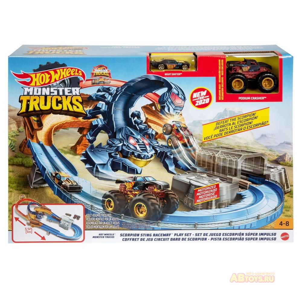 Игровой набор Mattel Hot Wheels Монстр-Трак Гонка со скорпионом