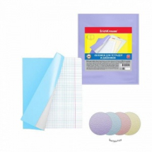 Набор обложек ErichKrause Fizzy Pastel пластиковых для тетрадей и дневников 212х347мм 100 мкм (пакет 12 шт.)