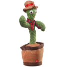 Музыкальная игрушка Junfa Танцующий кактус в шляпке и шарфике на батарейках