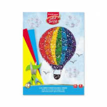 Бумага цветная двусторонняя в папке ArtBerry, А4, 16 листов, 8 цветов, игрушка-набор для детского творчества