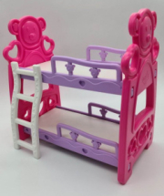 Мебель для кукол TOY MIX Кроватка для куклы, ярко-розовая