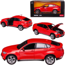 Машина металлическая 1:24 scale BMW X6, цвет красный, двери и капот открываются