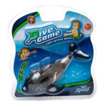 Игрушка для ванной и бассейна Junfa Дельфин, c подсветкой (включается, когда касается воды)