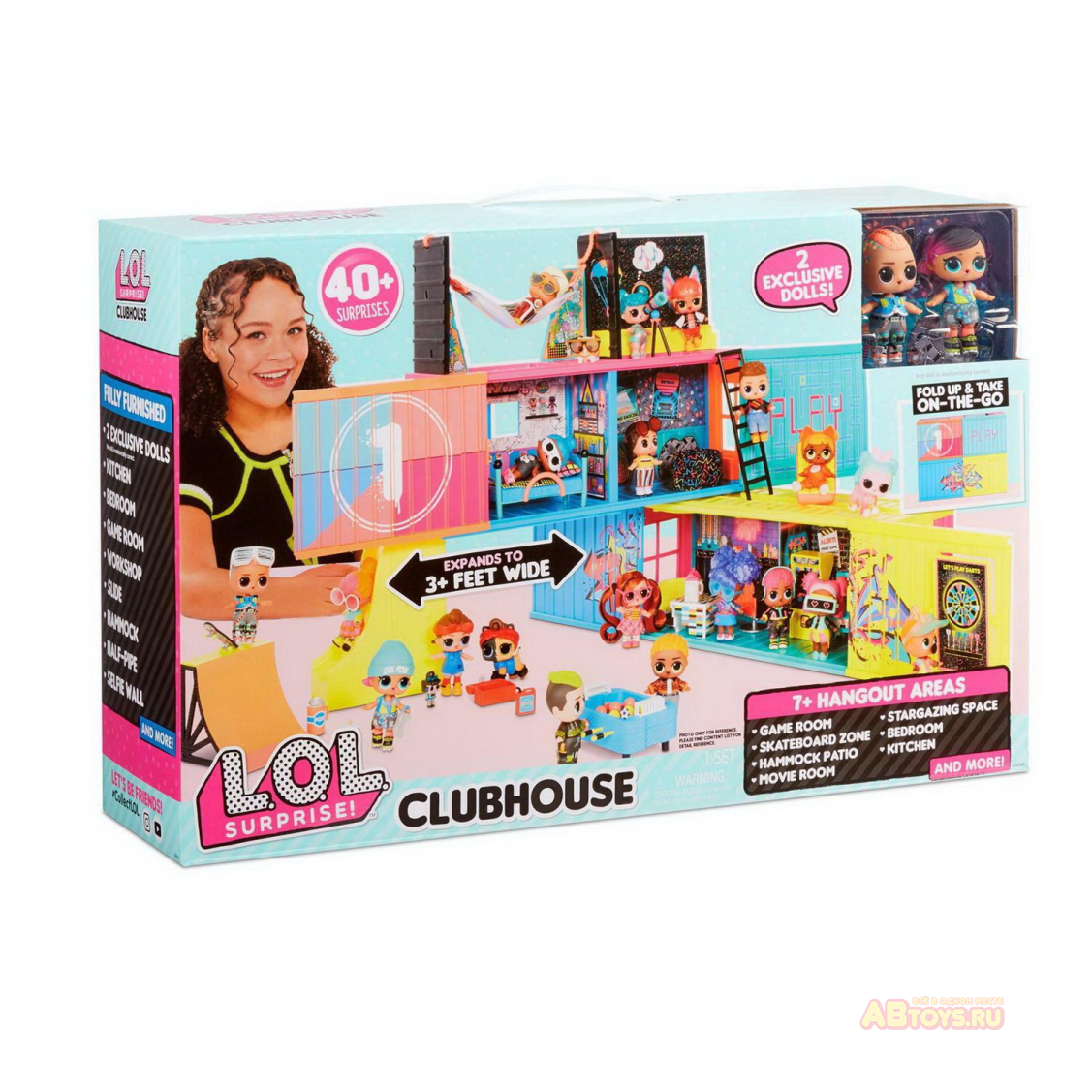 Игровой набор LOL SURPRISE Clubhouse Playset Кукольный дом с мебелью и  куклами ✔️ В наличии ✔️ По низкой цене