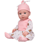 Пупс-кукла Junfa 40 см в белом платье и розовой кофте без рукавов