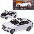 Машина металлическая 1:24 BMW X6M, цвет белый, двери и капот открываются