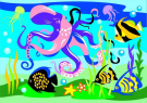 Набор для творчества LORI Картина по номерам для малышей Подводный мир