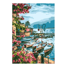 Набор для творчества LORI Картина по номерам на картоне 20*28,5 см "Озеро Гарда"
