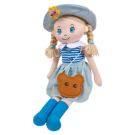 Кукла ABtoys Мягкое сердце, мягконабивная в шляпе и с сумочкой, 50 см