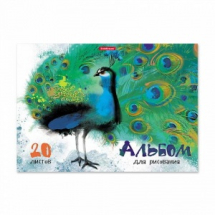 Альбом для рисования А4 20 листов ErichKrause Птицы жарких стран, клеевое скрепление