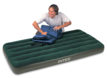 Матрас-кровать надувной INTEX односпальный зеленый, 99х191x22 см