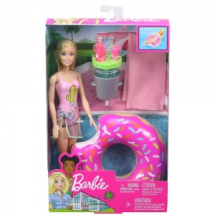 Игровой набор Mattel Barbie Семья Вечеринка в бассейне кукла с аксессуарами