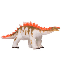 Фигурка Junfa динозавра большая (из мягкого материала) бело-оранжевая - Стегозавр