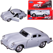 Машинка Welly 1:38 с пруж. мех.,PORSCHE 356B серебряная