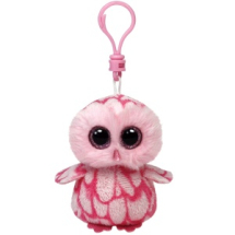 Мягкая игрушка TY Beanie Boo's Брелок Совенок (розовый) Pinky 12,7см