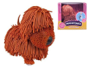 Интерактивная игрушка ABtoys Макаронка Собака коричневая ходит, звуковые и музыкальные эффекты.