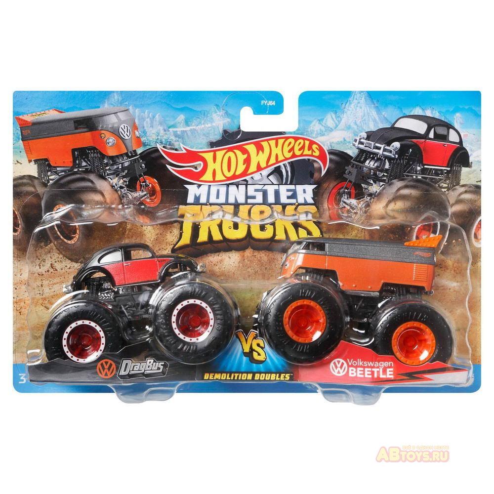 Игровой набор Mattel Hot Wheels Машинки Монстер трак коллекционные взаимное  уничтожение, набор из 2-х штук ✔️ купить в Новосибирске недорого