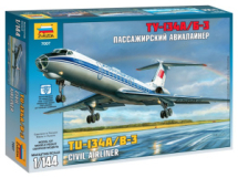 Сборная модель ZVEZDA. Пассажирский авиалайнер Ту-134