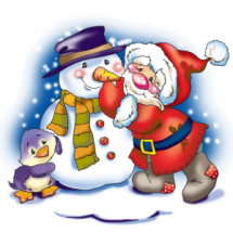 Набор для творчества Рыжий кот Алмазная мозаика Снеговичок с Дедом Морозом блестящая, с подрамником,с полным заполнением 20*20