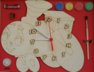 Набор для творчества Нескучные игры Часы Паровозик с циферблатом под роспись, с красками