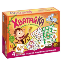 Настольная игра Нескучные игры Хватайка. Забавные животные