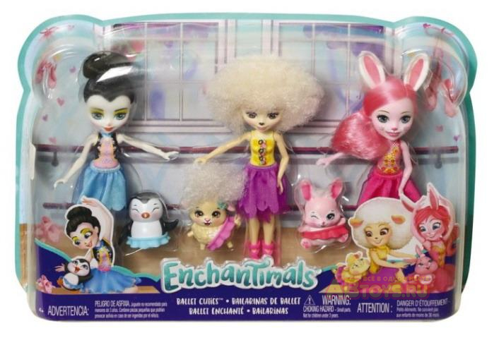 Кукла Mattel Enchantimals Набор из трех кукол "Волшебные балерины"
