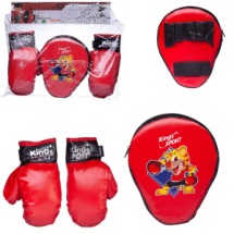 Набор боксерский Junfa Точный удар: перчатки и боксерская лапа
