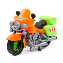 Мотоцикл ПОЛЕСЬЕ полицейский "Харлей" оранжевый, 27,5х12х19,5 см