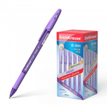 Ручка шариковая ErichKrause R-301 Violet Stick&Grip 0.7, цвет чернил фиолетовый (в коробке по 50 шт.)