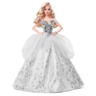 Кукла Mattel Barbie Праздник Блондинка в серебряном платье