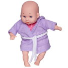 Пупс ABtoys Baby Ardana 23см, в банном халате и игрушкой "Зайка", в коробке.