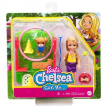 Игровой набор Mattel Barbie Челси с питомцем Дрессировщик собак