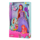 Кукла Defa Lucy Принцесса в фиолетовом платье превращается в русалочку 29см