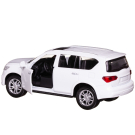 Машинка металлическая Abtoys АвтоСити 1:36 Кроссовер семейный инерционный с открывающими передними дверцами белый свет звук