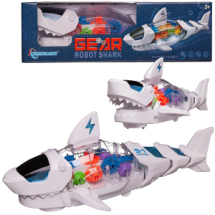 Интерактивная игрушка Junfa Робот-Акула электромеханическая белая
