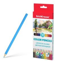 Цветные карандаши ErichKrause 12 цветов трехгранные