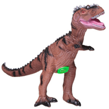 Фигурка Junfa динозавра большая (из мягкого материала) темно-коричневая - Тираннозавр