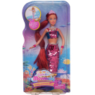 Кукла Defa Lucy Морская принцесса-русалочка в блестящем бордовом наряде 29 см