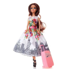 Кукла Junfa из серии Путешественница (платье НьюЙорк) с игровыми предметами, 28см