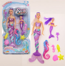 Игровой набор Junfa Куклы-русалочки: мама и дочка с фиолетовыми хвостами