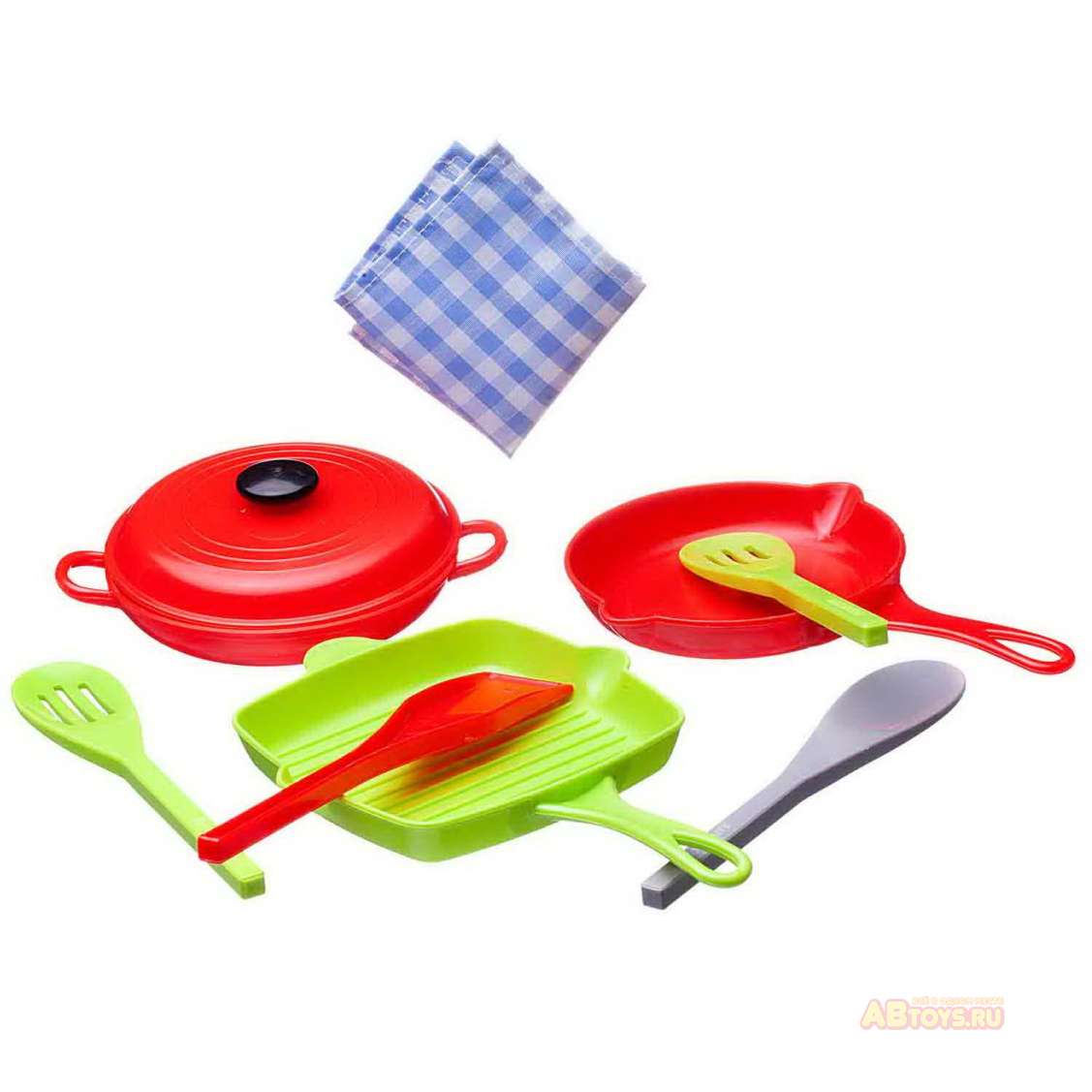 Игровой набор ABtoys Помогаю маме Посуда для кухни 8 предметов